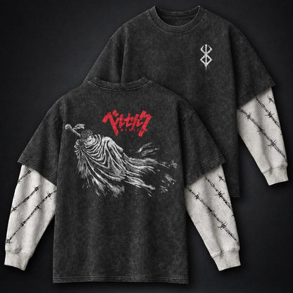 Berserk Vintage Double Sleeves Washed T-Shirt