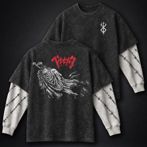 Berserk Vintage Double Sleeves Washed T-Shirt