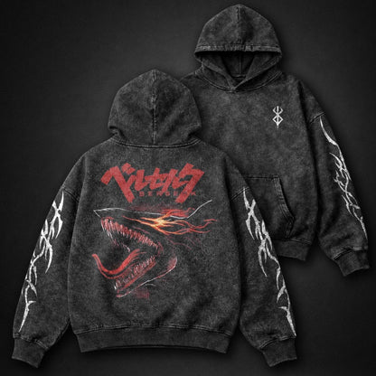 Berserk Structured Washed Hoodie