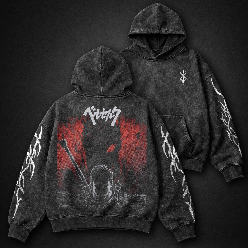 Berserk Bold Washed Hoodie