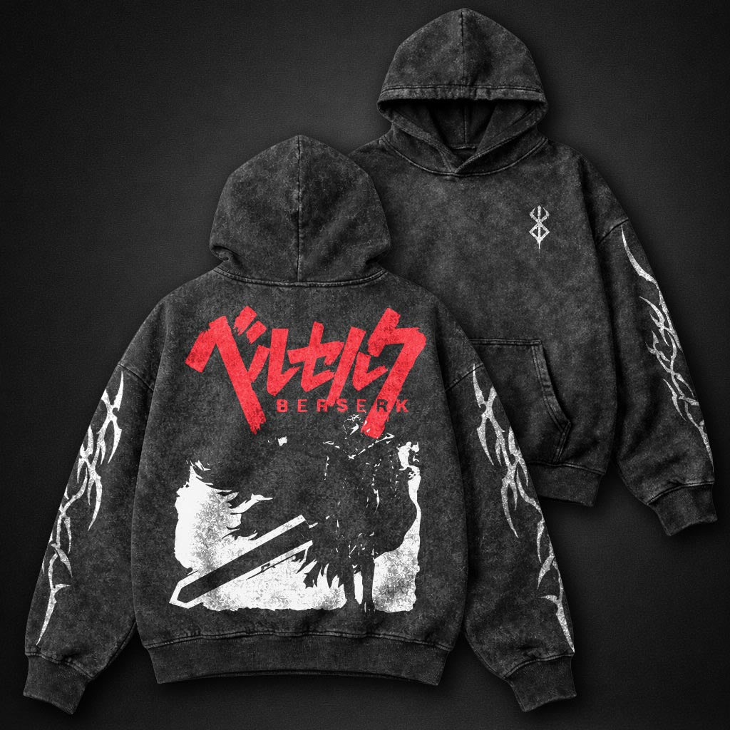 Berserk Casual Washed Hoodie