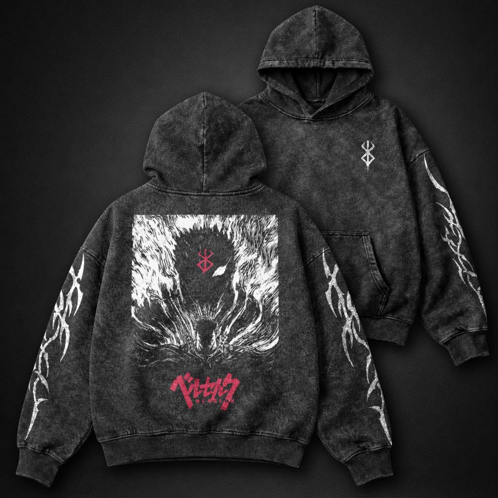 Berserk Loose-fit Washed Hoodie