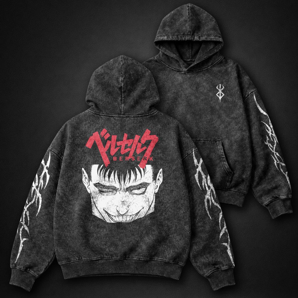 Berserk Faded Washed Hoodie
