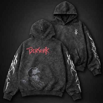 Berserk Streetwear Washed Hoodie