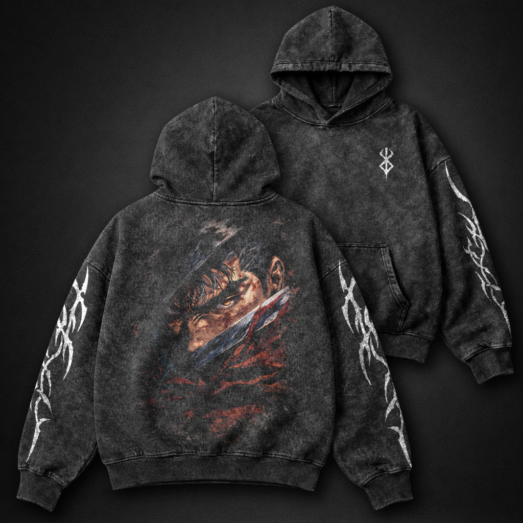Berserk Layered Washed Hoodie