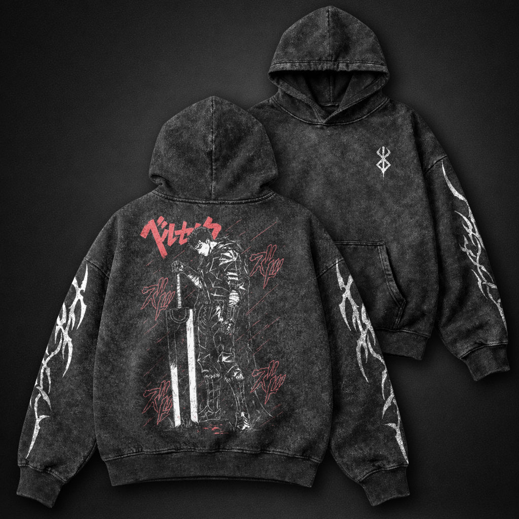 Berserk Statement Washed Hoodie