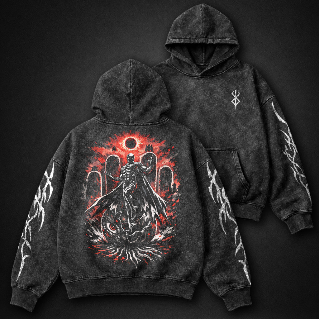 Berserk Ribbed Washed Hoodie