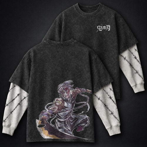 Demon Slayer Timeless Double Sleeves Washed T-Shirt