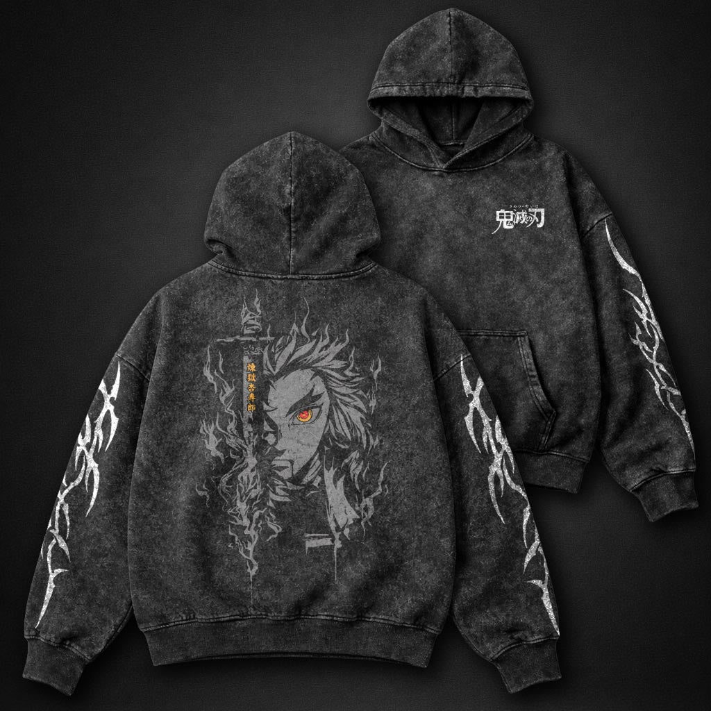 Demon Slayer Statement Washed Hoodie