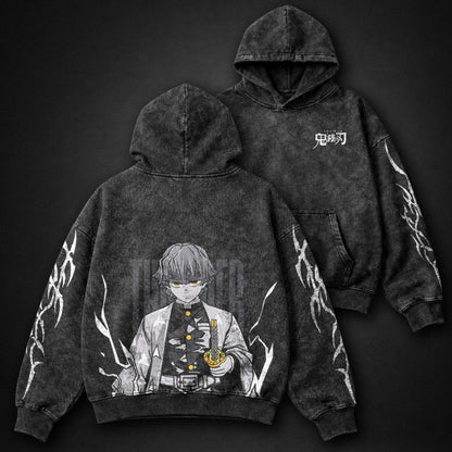 Demon Slayer French-terry Washed Hoodie