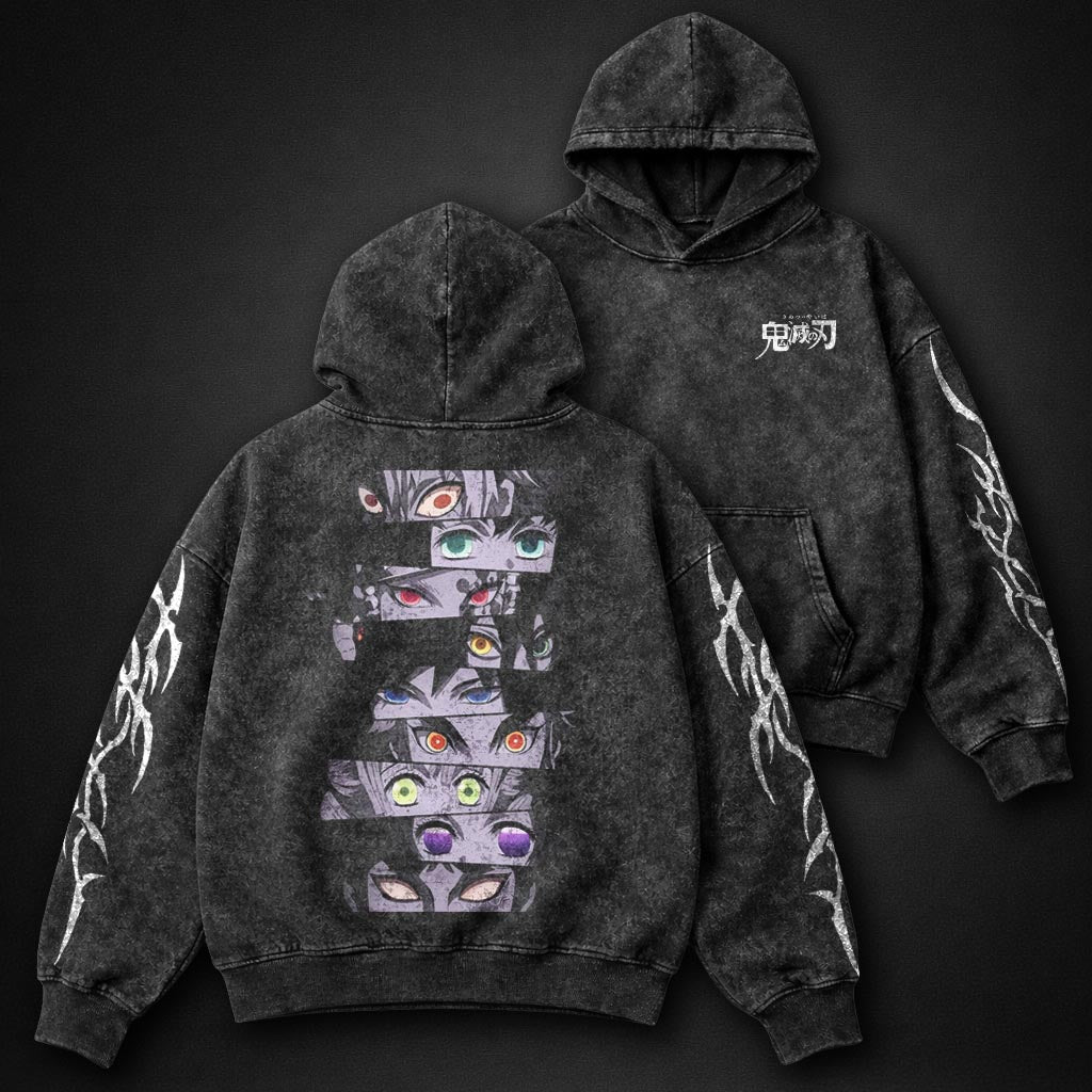 Demon Slayer Oversized Washed Hoodie