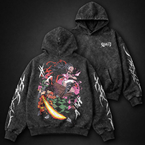 Demon Slayer Structured Washed Hoodie