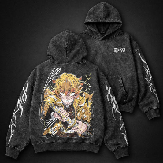 Demon Slayer High Quality Washed Hoodie