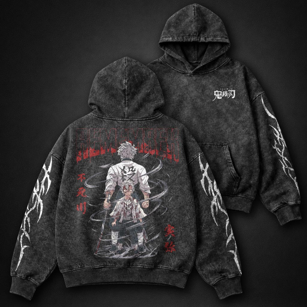 Demon Slayer Minimal Washed Hoodie