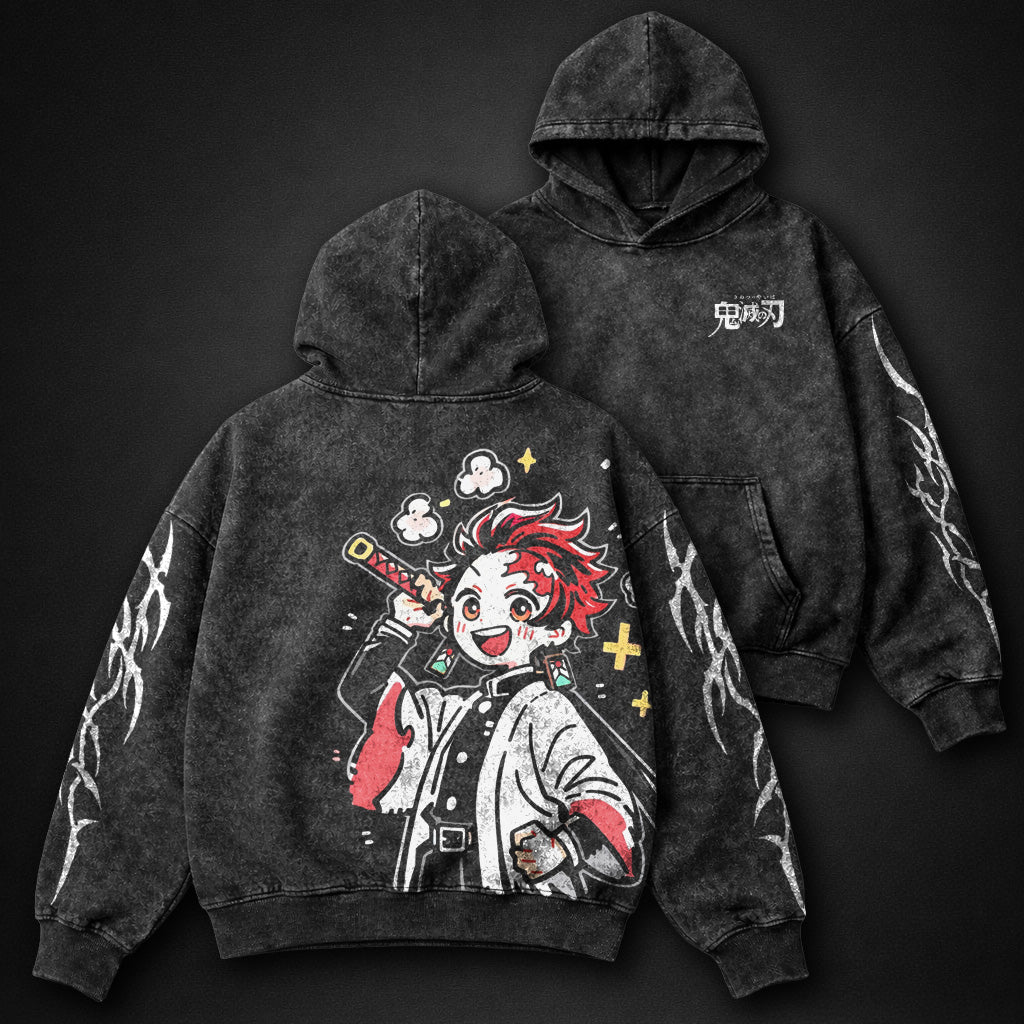 Demon Slayer Trendy Washed Hoodie