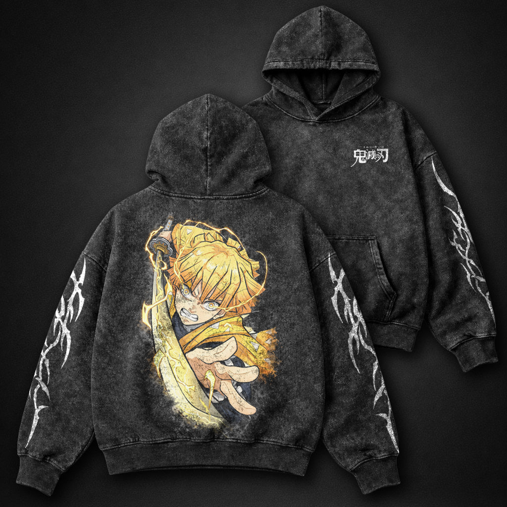 Demon Slayer Streetwear Washed Hoodie