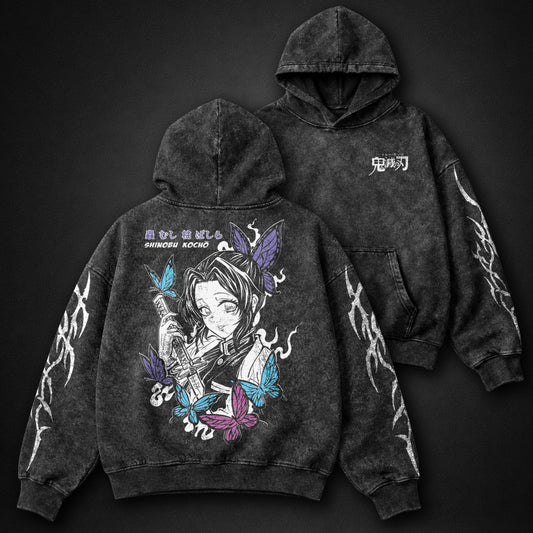 Demon Slayer Thermal Washed Hoodie