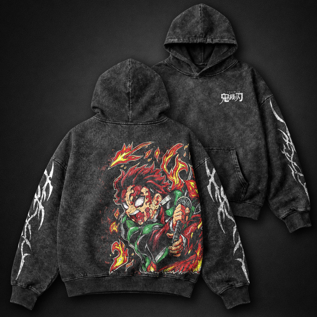 Demon Slayer Tailored Washed Hoodie