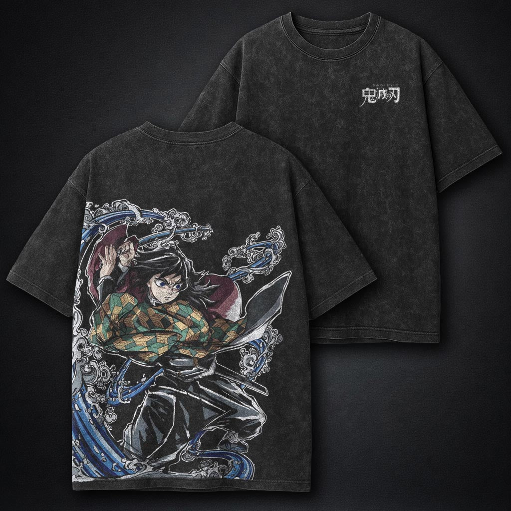 Demon Slayer Textured Washed T-Shirt