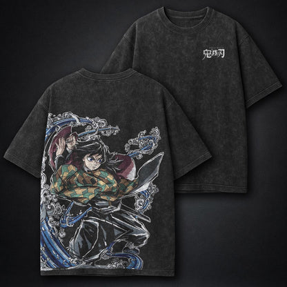 Demon Slayer Textured Washed T-Shirt