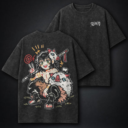 Demon Slayer Graphic Washed T-Shirt