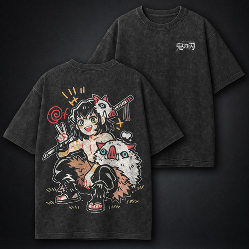 Demon Slayer Graphic Washed T-Shirt