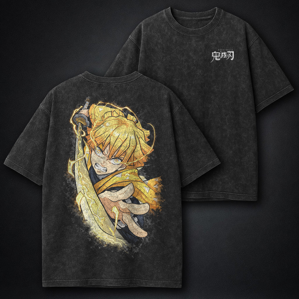 Demon Slayer Ribbed Washed T-Shirt