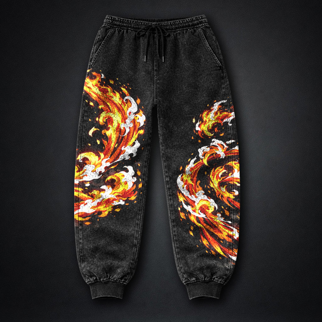 Demon Slayer Tanjiro Sun Breathing Washed Joggers