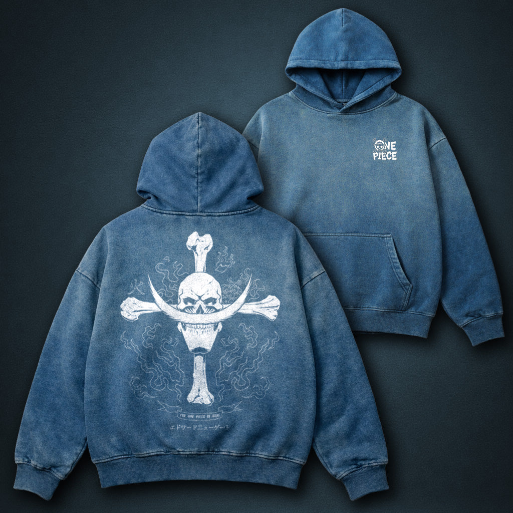 One Piece Amazing Blue Faded Hoodie
