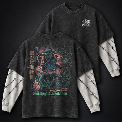 One Piece Timeless Double Sleeves Washed T-Shirt