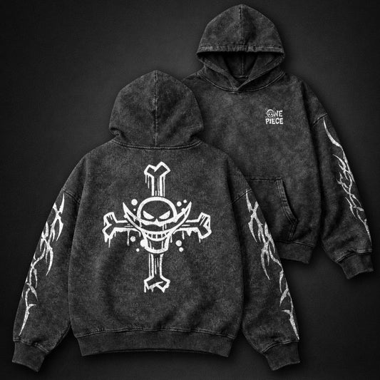 One Piece Faded Washed Hoodie