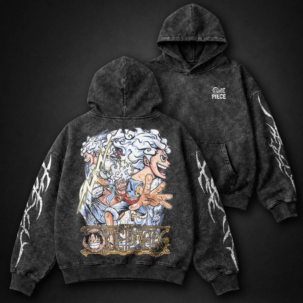 One Piece Cropped Washed Hoodie