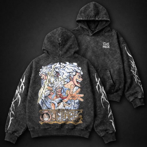 One Piece Cropped Washed Hoodie