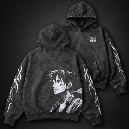 One Piece Clean Washed Hoodie