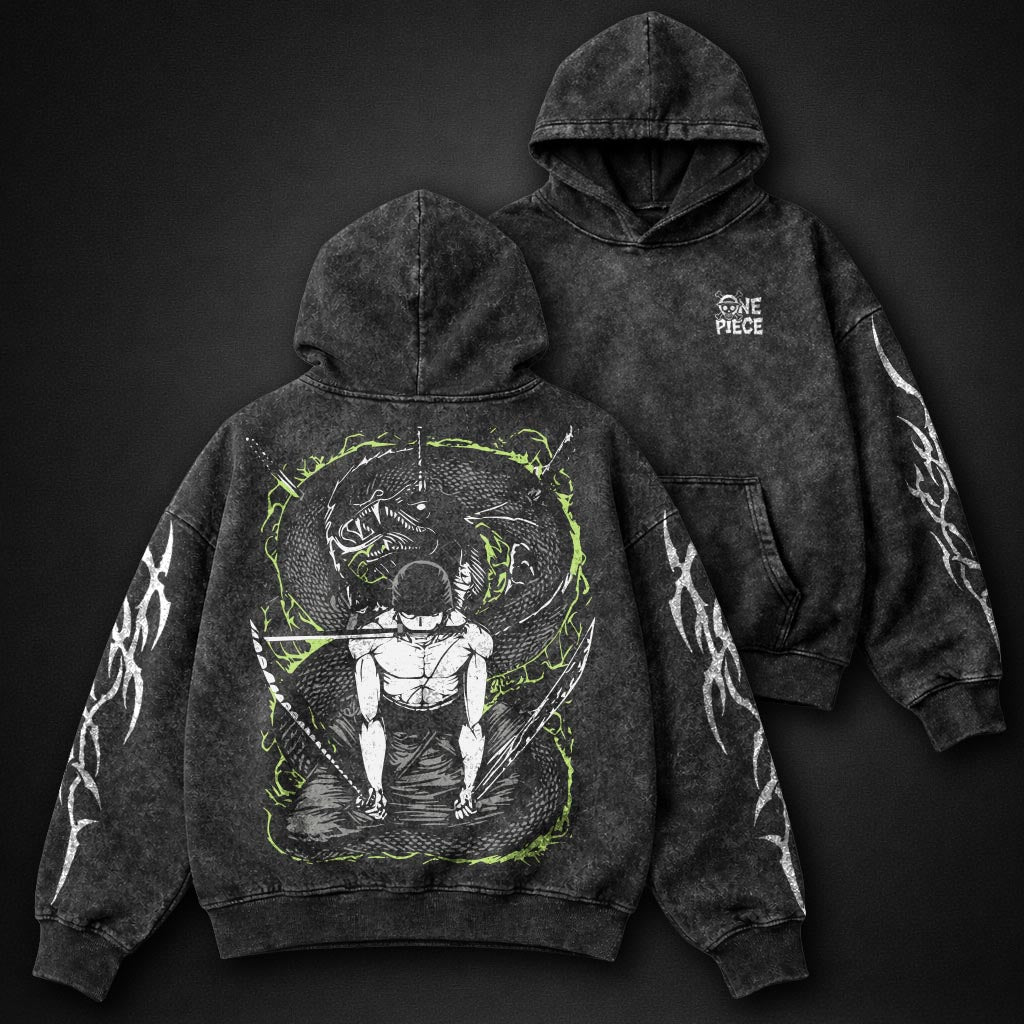 One Piece Textured Washed Hoodie