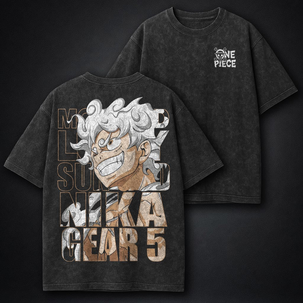 One Piece Edgy Washed T-Shirt
