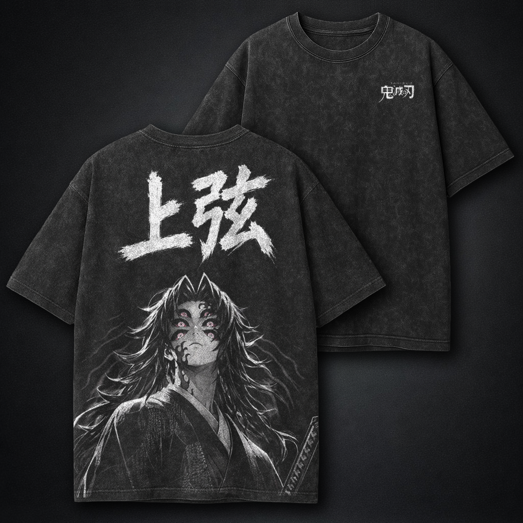 Demon Slayer Strong Kokushibo Washed T-Shirt