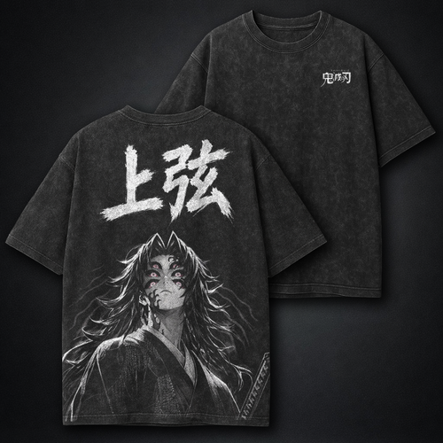 Demon Slayer Strong Kokushibo Washed T-Shirt