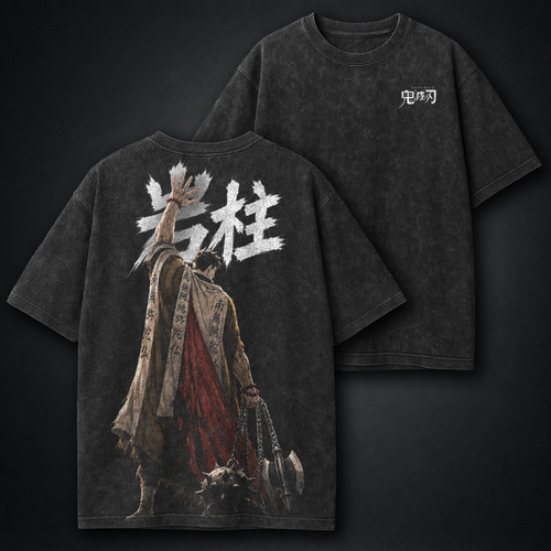 Demon Slayer Stone Hashira Gyomei Washed T-Shirt