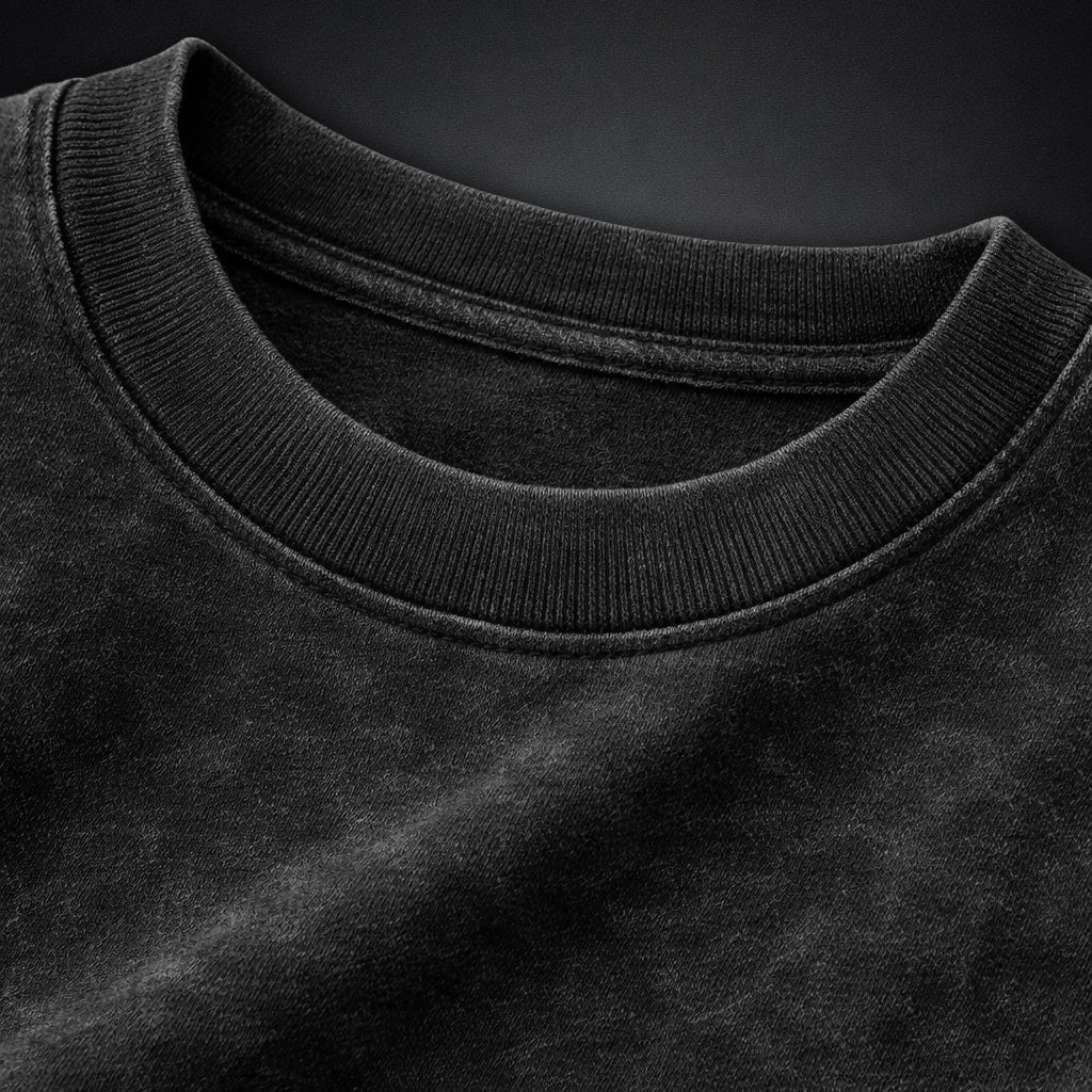 One Piece Oversized Double Sleeves Washed T-Shirt