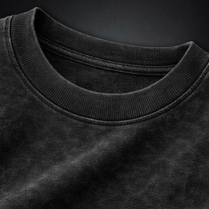 One Piece Oversized Double Sleeves Washed T-Shirt
