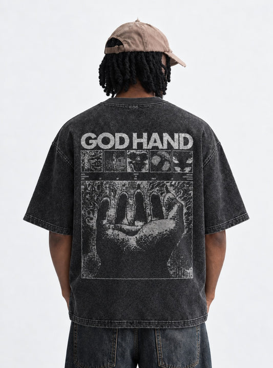 Berserk Durable Washed T-Shirt on model, back view