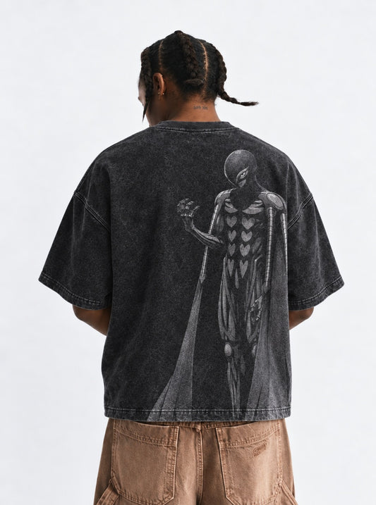Berserk Femto Washed T-Shirt on model, back view