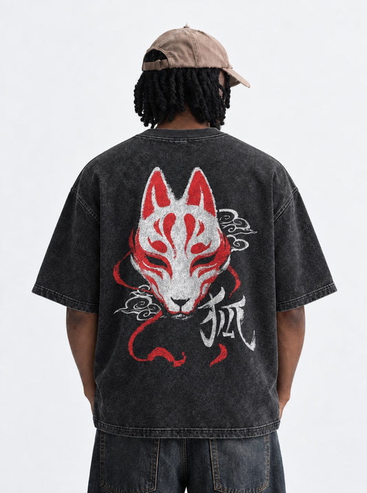Demon Slayer Modern Washed T-Shirt on model, back view