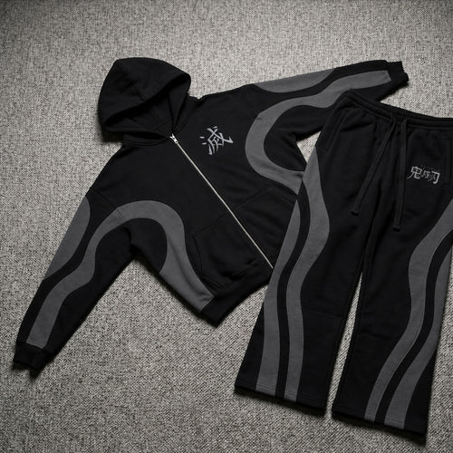 Demon Slayer Premium Black Grey Co-ord Set