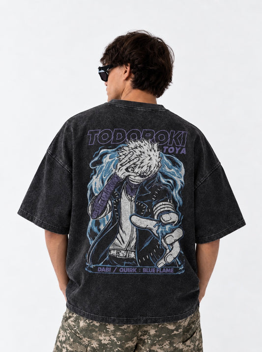 My Hero Academia Everyday Washed T-Shirt on model, back view