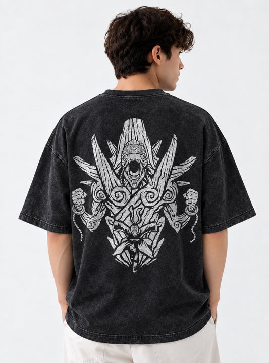 Naruto Soft Washed T-Shirt on model, back view