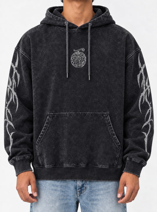 One Piece Everyday Washed Hoodie on model, front view