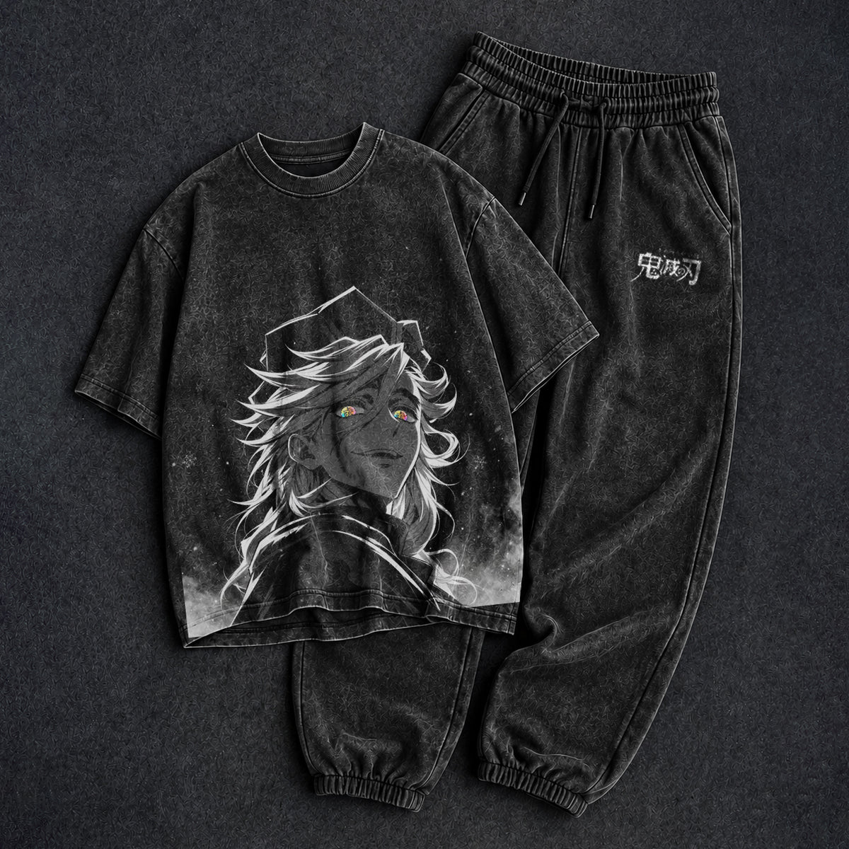 Demon Slayer Washed Upper Ranks T-Shirt and Joggers Combo